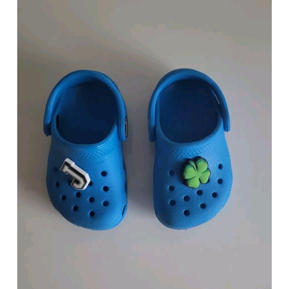Crocs Toddler Casual Unisex Blue Slingback Sli-on Clogs Sandals Size C4